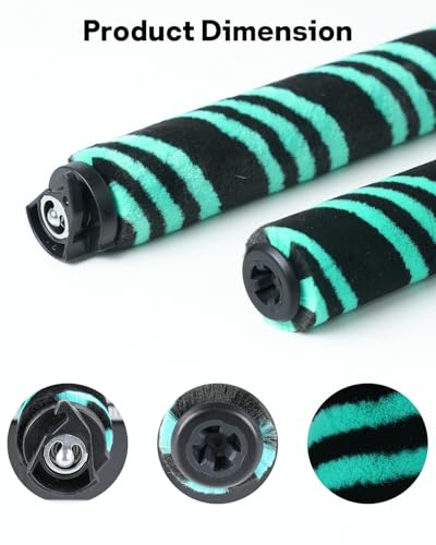 Image of Leemone AZ4002 Soft Brushrolls Replacement Accessories for Shark AZ4000 AZ4000C AZ4002 AZ3901 POWERDETECT Upright Vacuum Cleaner, 2 Brush Rolls, 1 Cleaning Brush, 3 Pack