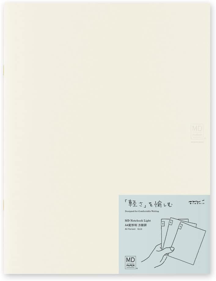 15308006 MD Notebook, Light, A4 Transformation Size, Grid Ruled, Set of 3