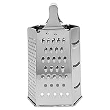 Mimo Style Ralador em Inox, 6 Faces, Lâminas de Aço Inoxidável Afiadas, Ergonomicamente Projetado Com Alça, Ideal Para Queijo Parmesão, Vegetais, Gengibre