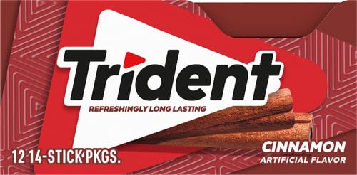 Image of Trident Cinnamon Sugar Free Gum, 14 Pieces (Pack of 144)