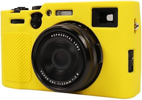 For FUJIFILM X100VI Litchi Texture Soft Silicone Protective Case(Yellow)