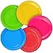 YHSKJCD 50 Piezas Platos de Papel Colores,7 Pulgadas Platos de Papel Redondos, Platos Desechables Para Fiestas, Cumpleaños, Bodas, Baby Shower, Aniversario