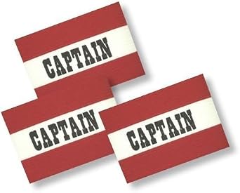 Soccer Team Captains Arm Band 3-Pack Red, Adult