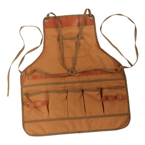 Tablier de barbecue multipoche en toile épaisse pour le camping