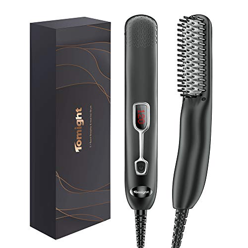 Beard Straightener Comb for Men, Tomight Portable Anti-Scald Hair Straightening Brush 5 Adjustable