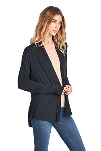 Women Casual Open Front Long Sleeve Lightweight Softest Viscose Made from Bamboo Cardigan4
