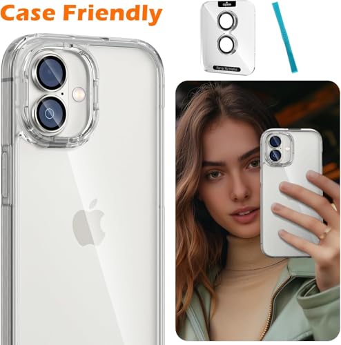 Image of Mobile Camera Lens Protector Compatible for iPhone 16 & iPhone 16 Plus Silver