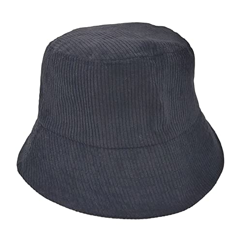 Sun Hat Women's Corduroy Bucket Hats Outdoor Panama Winter Cap Fishing Unisex Bucket Caps Men Casual Brown #TOP3