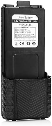 BAOFENG BL-5L 3800mAh Extended Battery Compatible with UV-5R RD-5R UV-5RTP UV-5R Plus, Original Pack, Black