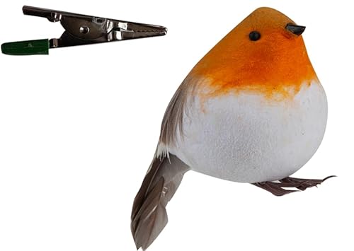 Shades Fat Robins/Birds Christmas Decorations 3.5In For Wreath/Garland/Tree Pack X6