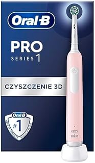 Oral-B Pro Seria 1 Szczoteczka Elektryczna, Prezent Walentynkowy, 3 Tryby, 1 Końcówka do Szczoteczki, Stworzona w Technologii Braun, Różowa