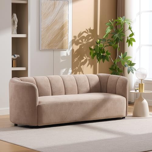 Christopher Knight Home Cara 80 Inch Velvet Upholstered 3-Seater Sofa, Sofa Couch with Curved Design, Modern Home Sofa Living Room, Wooden Lounge Couch for Apartment/Home Office, Nomad by Christopher Knight Home - Used condition - Image 2