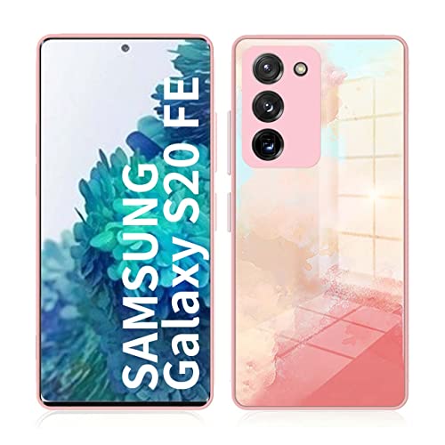 Coque pour Samsung Galaxy S20 FE, Coque Gradient Watercolor en Silicone Slim Straight Edge Liquid Silicone Cover Protection Bumper Anti-Choc Housse pour Samsung Galaxy S20 FE - Fleurs de cerisier Cover