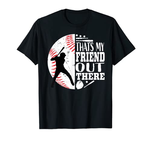 Graphic That's My Friend Out There Baseball pour enfants, garçons et filles T-Shirt