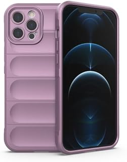 جراب موبايل ماجيك شيلد من البولي يوريثين الحراري + سيليكون انبلاك مضاد للصدمات متوافق مع ايفون 12 برو ماكس (ارجواني)