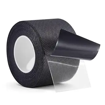 Rubber Grip Tape, Non-Abrasive Anti Slip Tape with Strong Adhesive, Waterproof Flexible Grip for Handles, Tools and Equipment, 2 in x 16.4 ft, Black