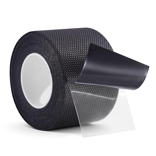 I-EASYDWW Rubber Grip Tape Non-Abrasive Anti Slip Tape with Strong Adhesive Waterproof Flexible Grip for Handles Tools and Equipment Easy to Cut (2 in x 16.4 ft Black)