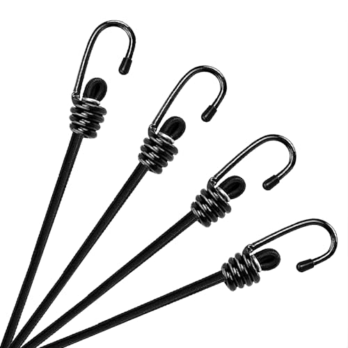 Miniatura 7 de Juego De Correas Elásticas De 12 Piezas, Tensores Elasticos Con Ganchos Cuerdas Elásticas Negro Correas De Equipaje En Correas Elásticas Para Asegurar La Carga Pulpo Elastico