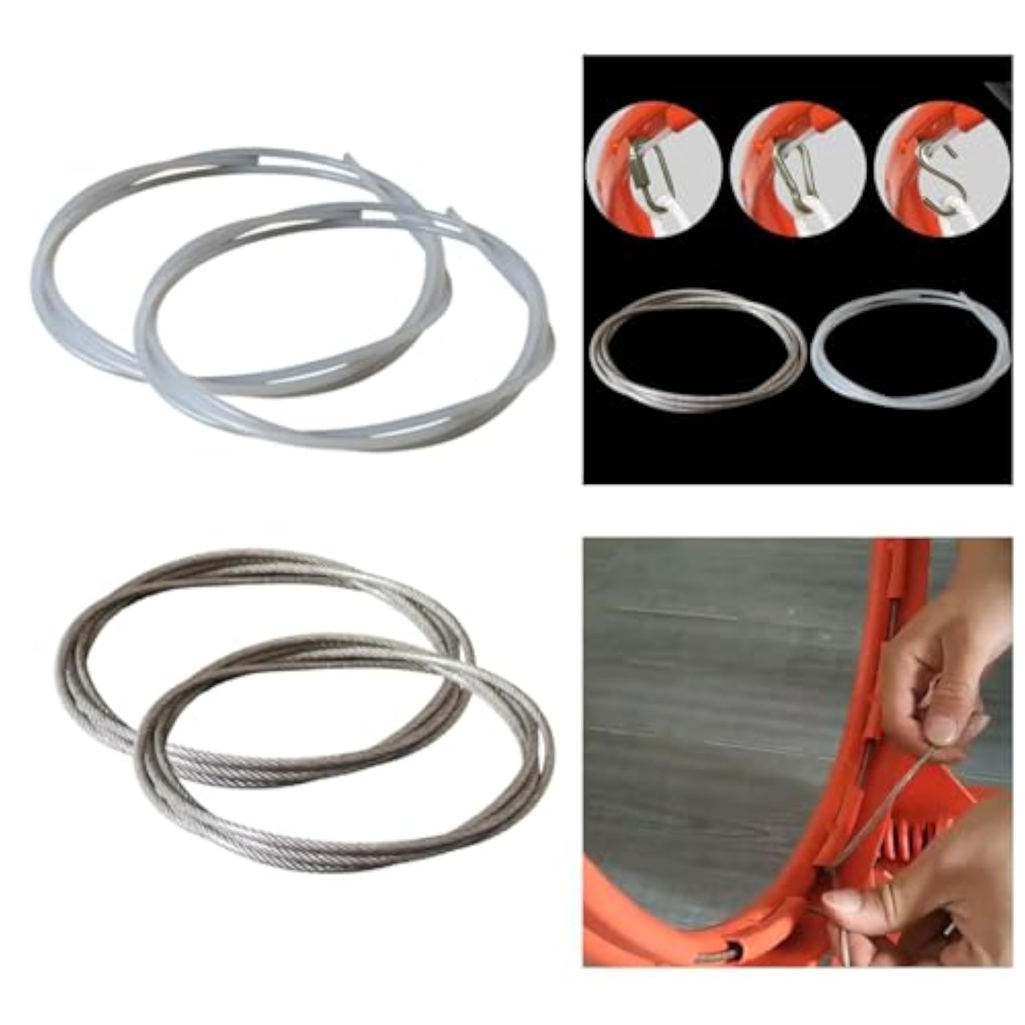 2 Pieces High Strength Basketball Hoop Net Rope