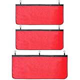 baotongle 3 PCS Automotive Mechanic Leather Fender Cover Protector Gripper Automotive Mechanic Work Mat Pad Red