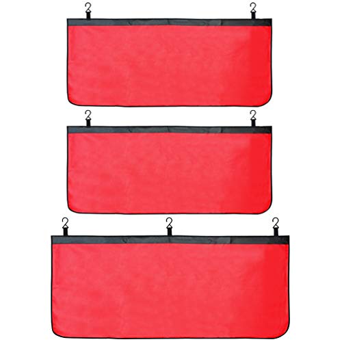 baotongle 3 PCS Automotive Mechanic Leather Fender Cover Protector Gripper Automotive Mechanic Work Mat Pad Red