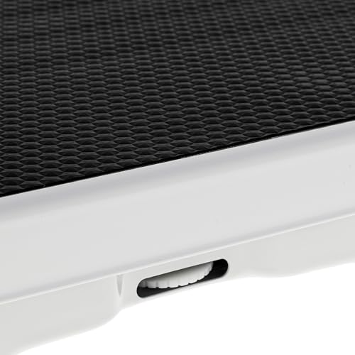 CAMRY Mechanische Personenwaage analog bis 136 kg – Waage ohne Batterie 28x29 cm – Metallgehäuse, rutschfeste Oberfläche, Kalibrierknopf – Schwarz und Weiß