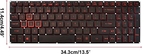Image of Wefly Laptop Keyboard Compatible for Acer Nitro 5 AN515-41 AN515-42 AN515 AN515-51 AN515-52 AN515-53 with Backlit 28PIN