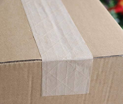 Bomei Pack Reinforced Water Activated Gummed Kraft Paper Tape, 2 Pack 2.75 Inch X 380 Ft, For Heavy Duty Secure Packing Shipping #TOP1