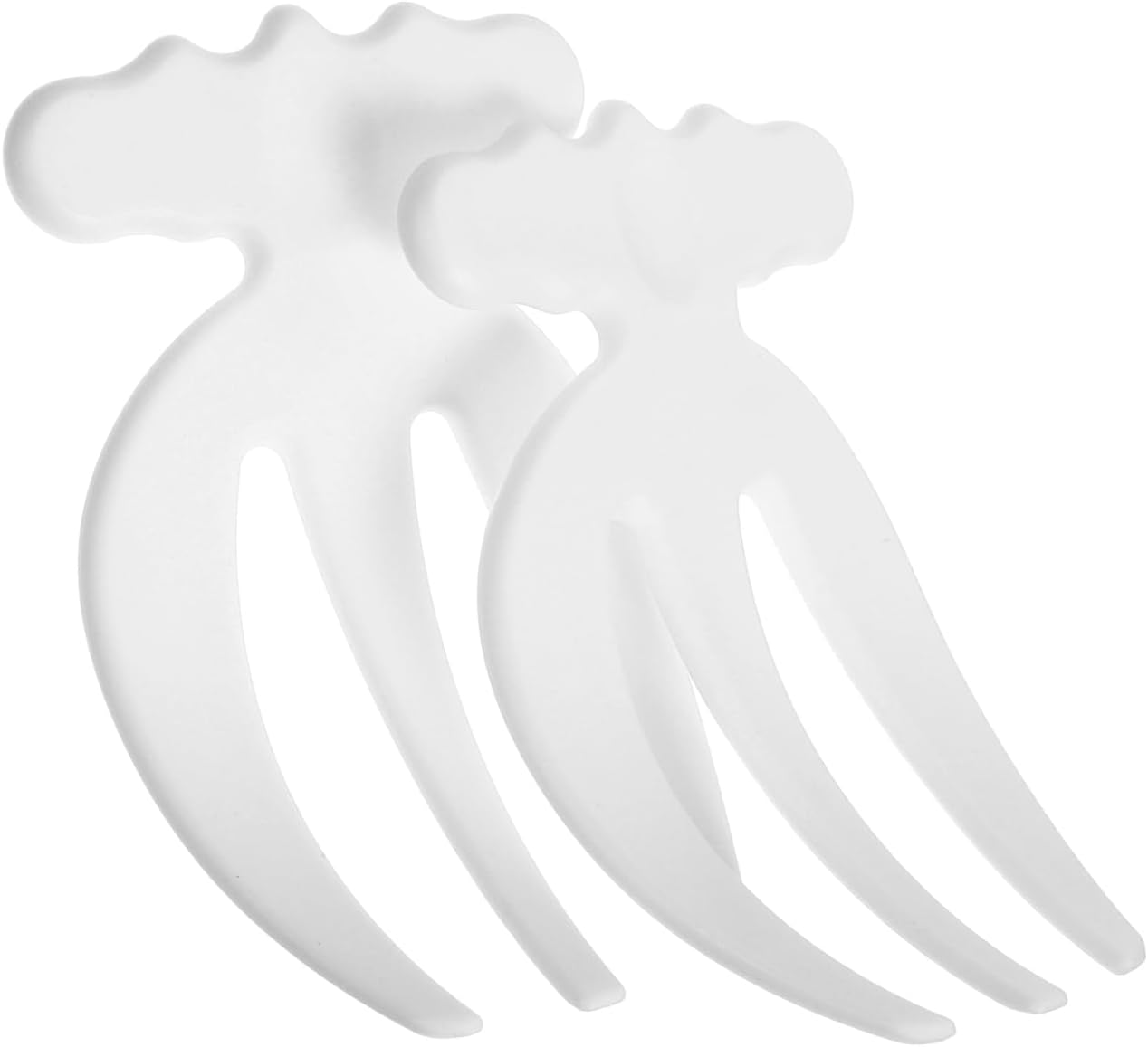 Cabilock Salad Claws Reusable Plastic Salad Hands Mixing Forks for Stirring Vegetables and Fruit 3-Pronged Wide-Grip Fork Servers 2 pack 6.10 X 3.74 X 0.98 in