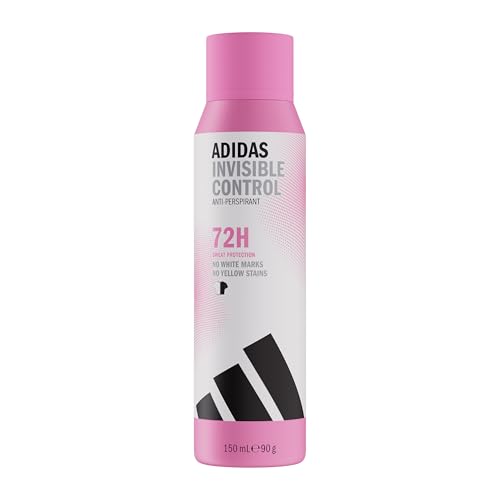 adidas Invisible Control Anti-Transpirant Deodorant Spray für sie, 72 Stunden Schweiß-Schutz, blumiger und klarer Duft, vegane Formel ohne Alkohol, 150ml
