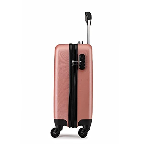 Kono Maletas de Viaje Cabina Pequeña Trolley Cabina ABS Rígida Ligera Equipaje de Mano con 4 Ruedas, 48x30x20cm
