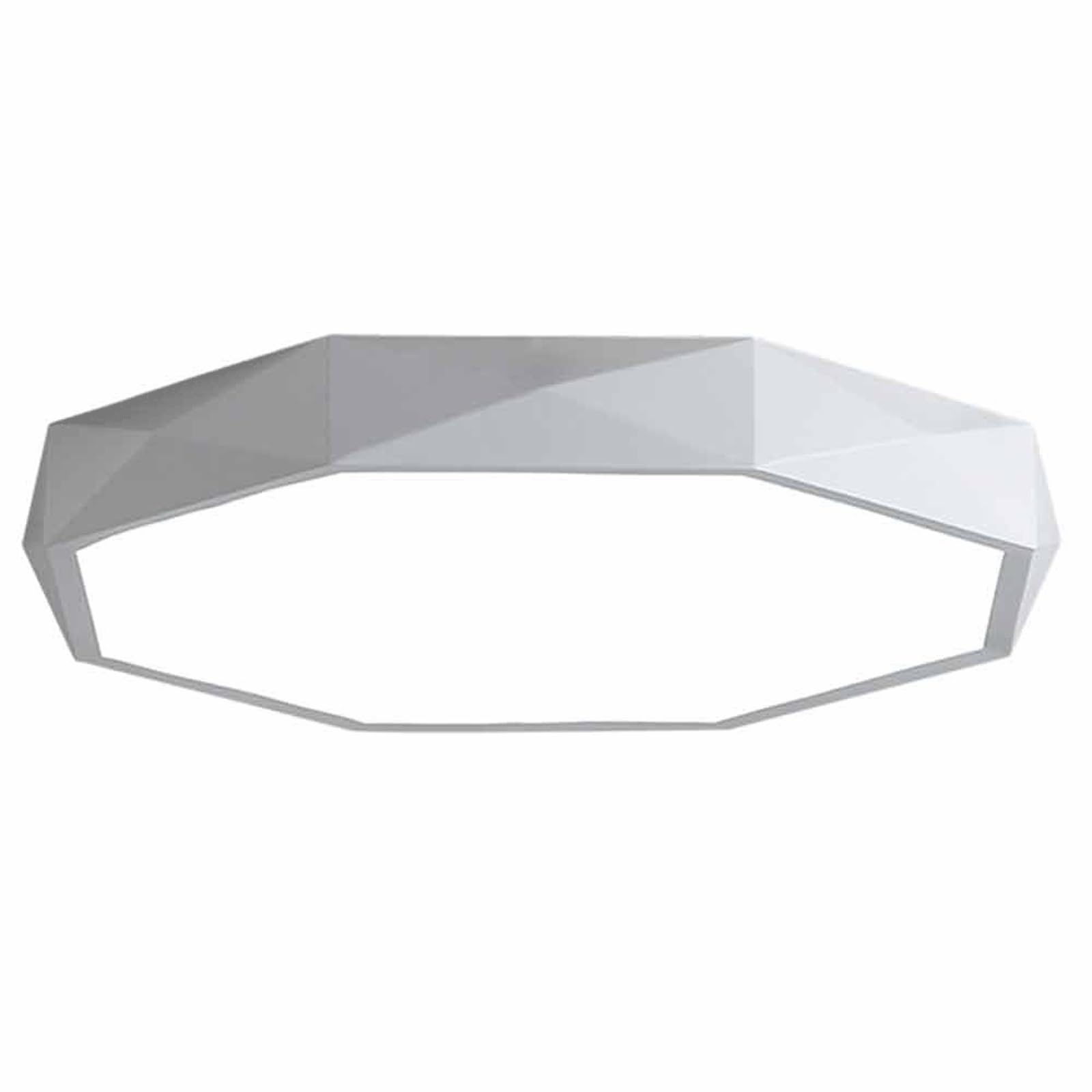 DUddTTW Octagonal Ceiling Light Fixture Dimmable Flush Mount Lighting LED Ceiling Lamp 3000K/5000K/6000K Chandelier Close to Ceiling Light(Wei�,60cm/23.6in)
