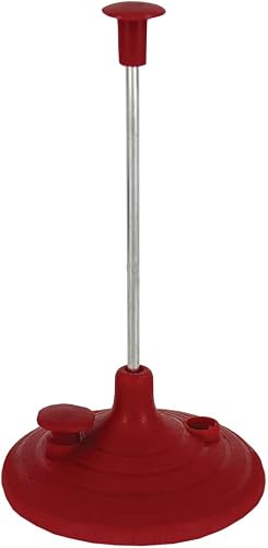 Treeline Spike File with Safety Cap and Plastic Base, Red