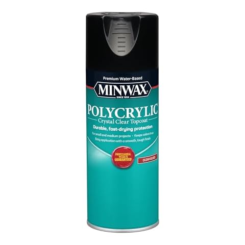 Minwax 35555000 Polycrylic Protective Finish Spray for Wood, Clear Gloss, 11.5 oz. Aerosol Can Cover
