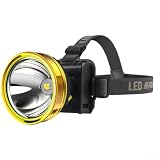 Linterna frontal LED recargable con cuentas P90, faro de camping para senderismo de largo alcance (B)