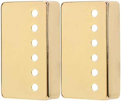 2 Pack Electric Guitar Humbucker Pickup Cover 50mm and 52mm Guitar Pickup Frame Pickup Cover Compatible with Les Paul Electric Guitar(Gold)