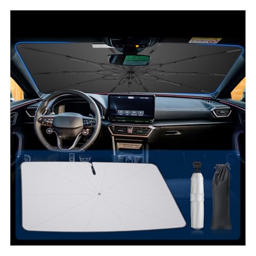 BSTW Para Cupra Terramar 2025 2026 Parasol Coche Paraguas, Parasol Plegable Parabrisas, Aislamiento Térmico y Anti-UV, Cupra Terramar Hybrid eHybrid Parasol Parabrisas Interior Accesorios
