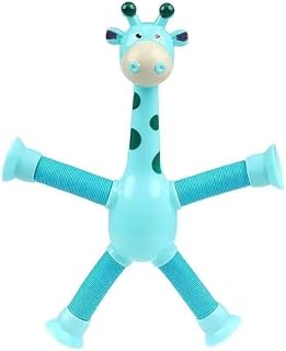 Brinquedo Com Ventosa Para Crianças Tubos Para Alívio Do Estresse Brinquedo Girafa Telescópico Fidgets Brinquedo Sensorial Brinquedo Antiestresse Squeeze Brinquedo Com Tubo Telescópico