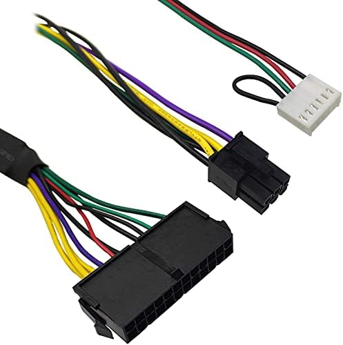 Hsthe Sea Power Supply Cable Adapter ATX 24Pin 24 Pin Female to 6Pin 6-Pin Male Mini 6Pin Connector 30CM 18AWG Replacement for Z230 Z220 SFF Workstation Motherboard