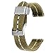 18mm 20mm 22mm 24mm Support Métallique Toile Quick Release Watch Band (24mm, Ton Marron Kaki)