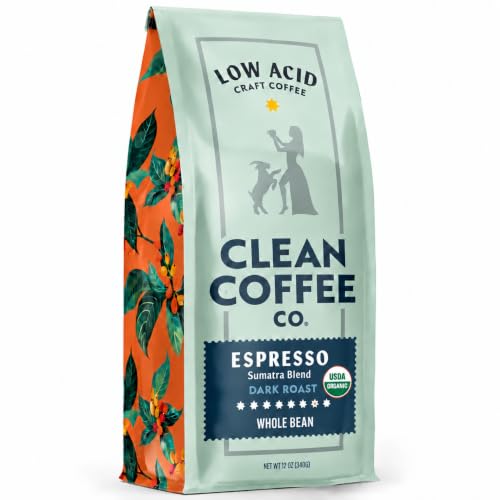 Clean Coffee Co. - Low Acid Medium-Dark Roast, Tested for