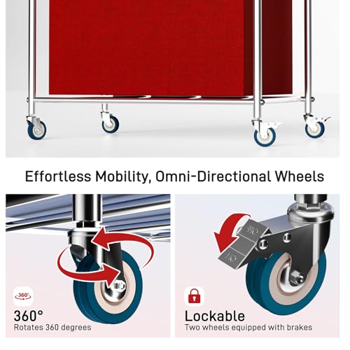 Commercial Laundry Cart with Wheels, 400L Heavy Duty Laundry Cart on Wheels by frides - Image 4