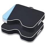goodleben Stadium Seat Cushion - Dual Layer Foam with 30D Support & 40D Memory, Thick & Breathable Bleacher Pad for Football, Baseball, Outdoor Games, and Indoor Events (2 Pack)