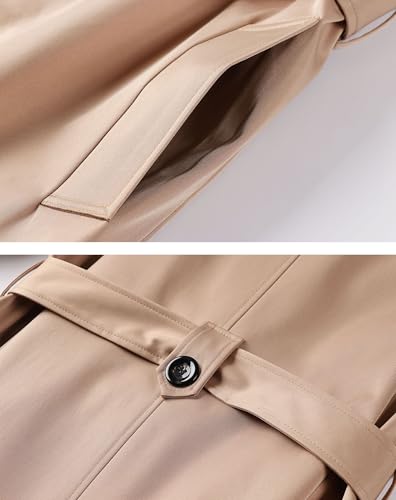 Men's Extra Long Trench Coat Casual Lapel Single-Breasted Coat Bussiness Work Plus Size Windbreaker4