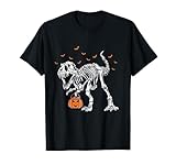 Esqueleto T-Rex Halloween Niños Camiseta
