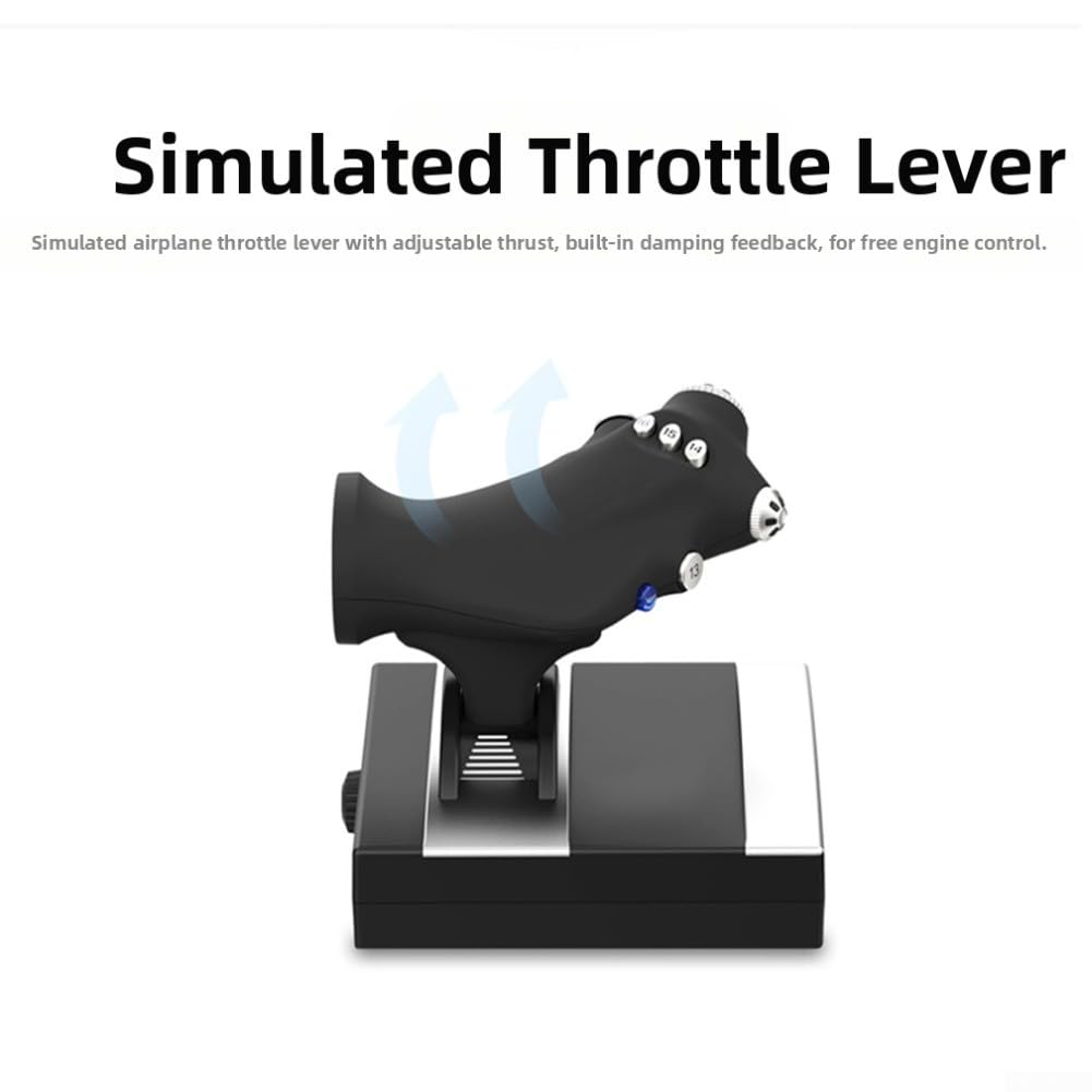 Dual Simulated Flight Controller Handles Compatible With For PC, For PS4, For Xbox, Joysticks With Ergonomic Grip, Compact 36Cm Formfaktor, 2 Pcs