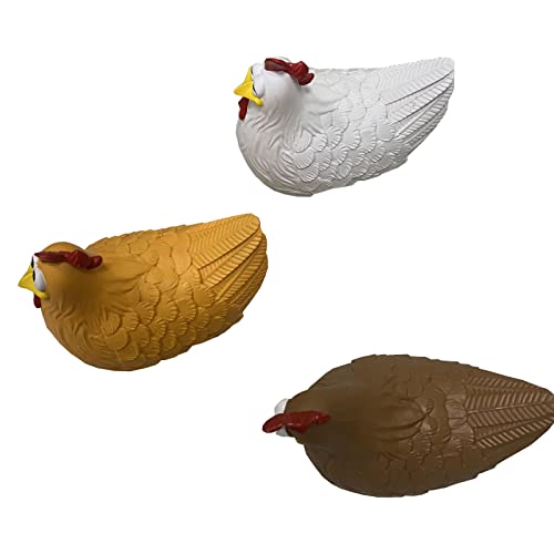 Poksauae 3Pcs Garden Resin Chickens Ornaments Sculpture Suitable For Courtyard, Garden And Balcony Decoration #TOP2