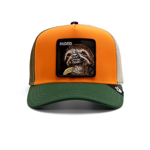 Goorin Fasho Sloth Trucker Hat, Orange, One Size, Unisex