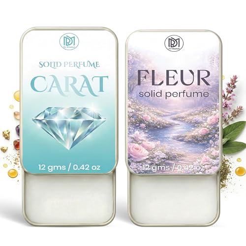 Image of Dr.Mashur Solid Perfume |Carat&Fleur Alcohol Free Wax Perfume Balm, Long Lasting | Pocket Tin 12g, Pack Of 2| Non Greasy Smooth Glide, Travel Friendly Men And Women