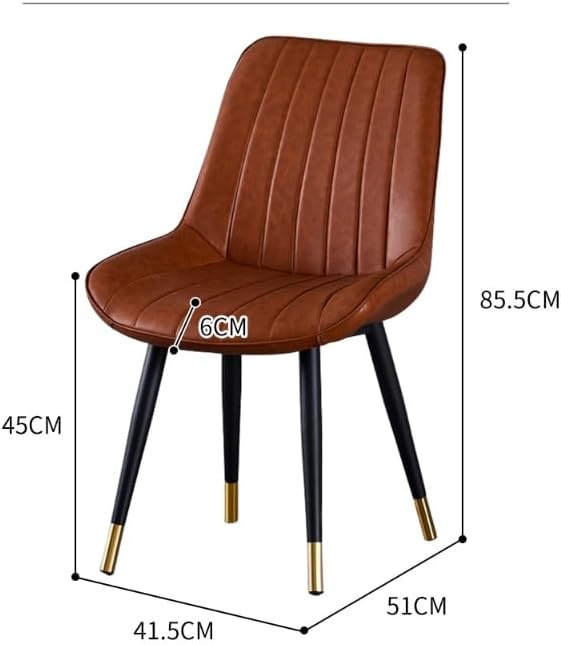 Dining Chair Modern Arm Less Solid Padded Seat Dining Chairs Dressing Chair with Back Rest Designer for Kitchen Office Lounge Living Room Cushioned(Black Legs,Gray)